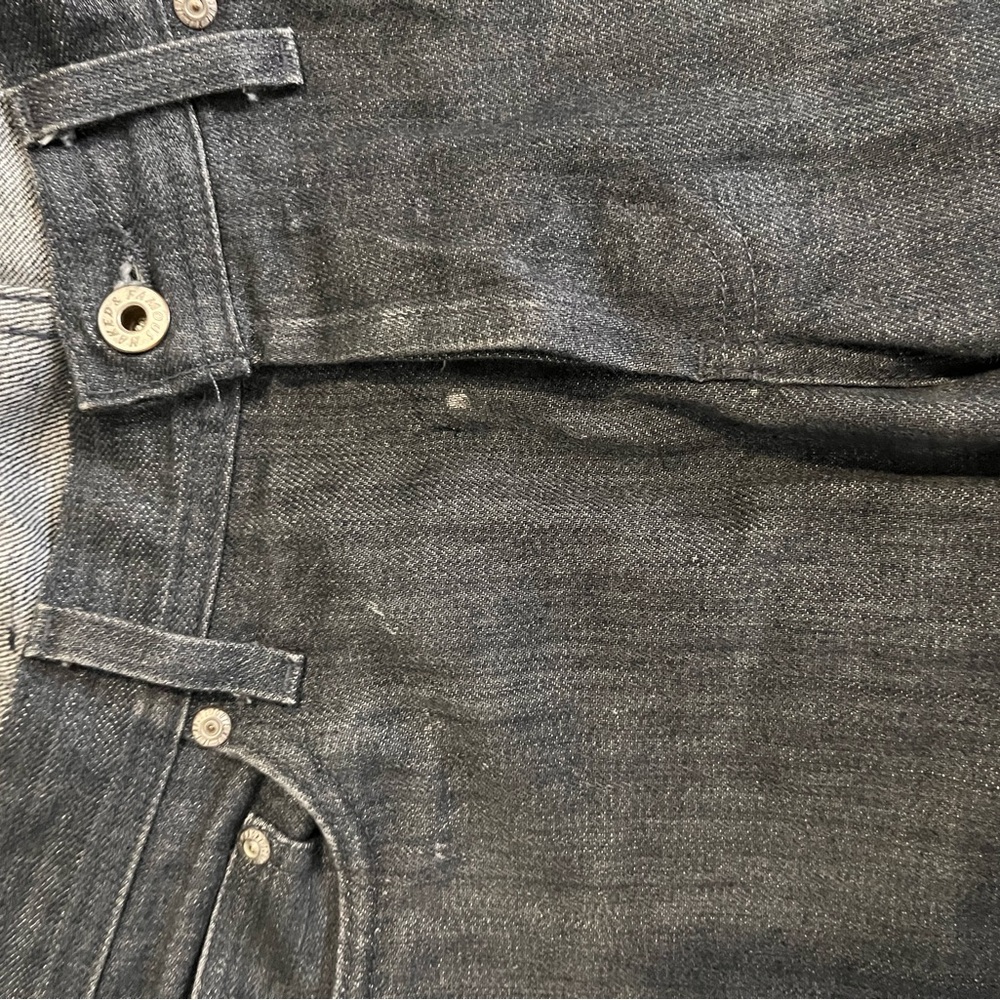 Naked & Famous Denim Black Straight Jeans